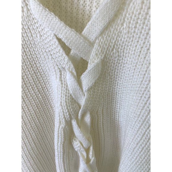 Promesa boutique lace up back knit sweater NEW - Picture 3 of 4